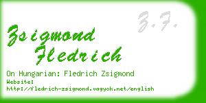 zsigmond fledrich business card